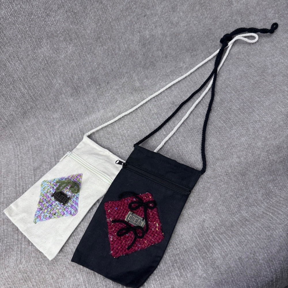 Fine Handwoven Suzanne Smith Handmade Crossbody Bag Set Dream Believe Canvas